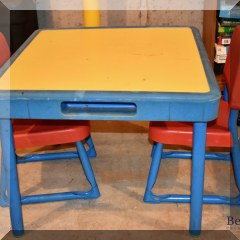 Y05. Play table and 2 chairs.